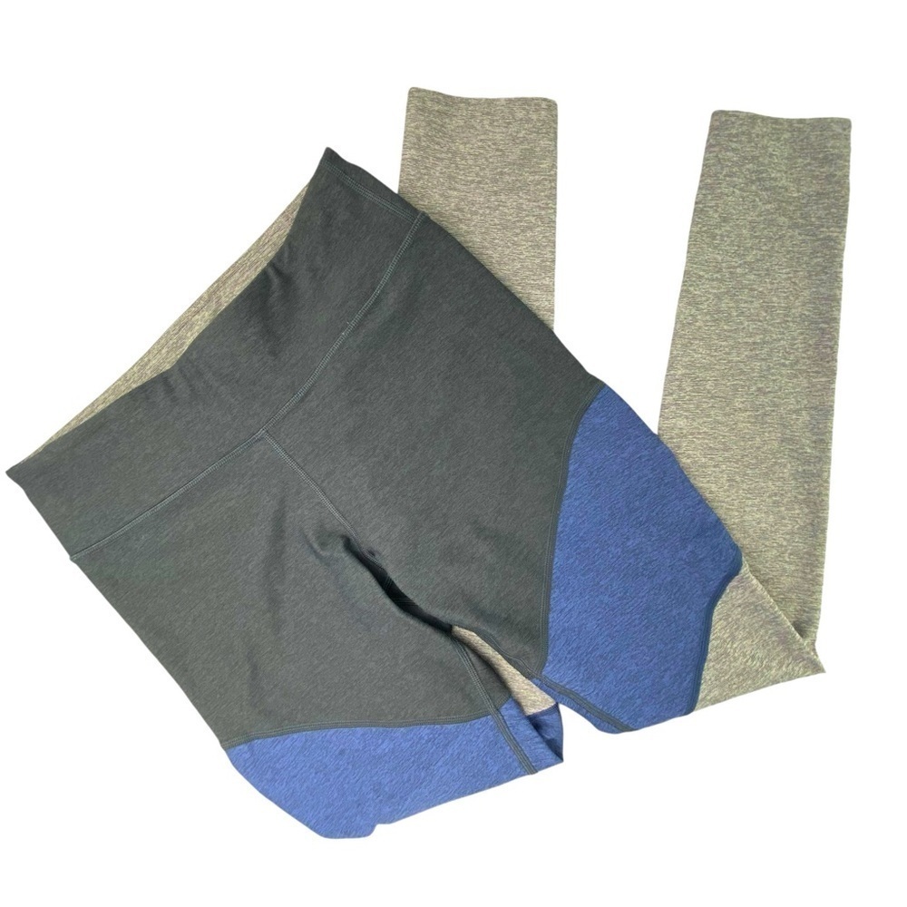 Oiutdoor Voices Spring Colorblock gray, black, blue 7/8 leggings
